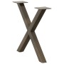 Patas de mesa centro forma X 2uds acero natural 50x(42-43) cm de , Patas para mesas - Ref: Foro24-4012899, Precio: 54,93 €, D...