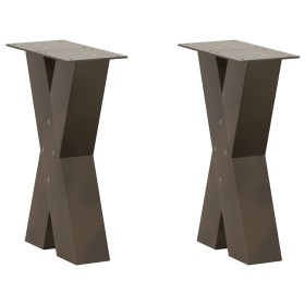 Patas de mesa centro forma X 2uds acero natural 38x(42-43) cm de , Patas para mesas - Ref: Foro24-4012955, Precio: 84,28 €, D...