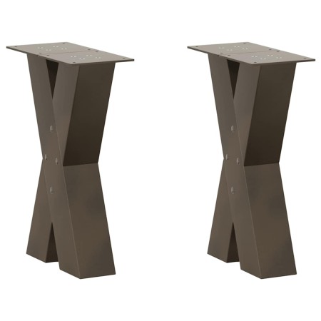Patas de mesa centro forma X 2uds acero natural 38x(42-43) cm de , Patas para mesas - Ref: Foro24-4012955, Precio: 84,28 €, D...