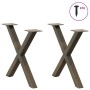 Patas de mesa centro forma X 2uds acero natural 60x(42-43) cm de , Patas para mesas - Ref: Foro24-4012903, Precio: 56,24 €, D...
