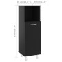 Armario de baño madera contrachapada negro 30x30x95 cm de vidaXL, Muebles de baño - Ref: Foro24-802616, Precio: 63,17 €, Desc...
