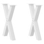Patas para mesa comedor forma X 2uds acero blanco 50x(72-73) cm de , Patas para mesas - Ref: Foro24-4012969, Precio: 105,46 €...