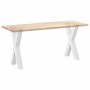 Patas para mesa comedor forma X 2uds acero blanco 50x(72-73) cm de , Patas para mesas - Ref: Foro24-4012969, Precio: 105,46 €...