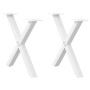 Patas de mesa de centro forma X 2uds acero blanco 60x(42-43) cm de , Patas para mesas - Ref: Foro24-4012901, Precio: 56,59 €,...