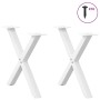 Patas de mesa de centro forma X 2uds acero blanco 60x(42-43) cm de , Patas para mesas - Ref: Foro24-4012901, Precio: 56,59 €,...