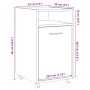 Armario ruedas contrachapada roble artisan 33x38x60 cm de , Taquillas y armarios de almacenamiento - Ref: Foro24-856563, Prec...