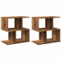 Mesitas de noche 2 uds madera contrachapada envejecida de , Mesitas de noche - Ref: Foro24-856535, Precio: 59,51 €, Descuento: %