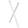 Patas para mesa de comedor en forma de X 2 uds acero blanco de , Patas para mesas - Ref: Foro24-4012917, Precio: 72,84 €, Des...