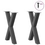 Patas para mesa de comedor en forma de X 2 uds acero antracita de , Patas para mesas - Ref: Foro24-4012974, Precio: 98,46 €, ...