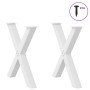 Patas para mesa de comedor en forma de X 2 uds acero blanco de , Patas para mesas - Ref: Foro24-4012981, Precio: 112,09 €, De...