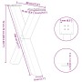 Patas para mesa de comedor en forma de X 2 uds acero blanco de , Patas para mesas - Ref: Foro24-4012981, Precio: 112,09 €, De...