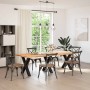 Patas para mesa de comedor en forma de X 3 uds acero negro de , Patas para mesas - Ref: Foro24-4012988, Precio: 129,26 €, Des...