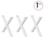 Patas para mesa de comedor en forma de X 3 uds acero blanco de , Patas para mesas - Ref: Foro24-4012997, Precio: 163,19 €, De...
