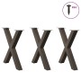 Patas para mesa comedor forma X 3uds acero natural 80x(72-73)cm de , Patas para mesas - Ref: Foro24-4012995, Precio: 155,91 €...