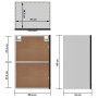 Armario colgante de cocina contrachapada negro 39,5x31x60 cm de vidaXL, Armarios de cocina - Ref: Foro24-801253, Precio: 39,8...