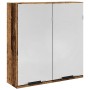 Armario de espejo de baño contrachapada envejecida 64x20x66,5cm de , Tocadores de baño - Ref: Foro24-856940, Precio: 74,14 €,...