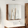 Armario de espejo de baño contrachapada envejecida 64x20x66,5cm de , Tocadores de baño - Ref: Foro24-856940, Precio: 74,14 €,...