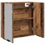 Armario de espejo de baño contrachapada envejecida 64x20x66,5cm de , Tocadores de baño - Ref: Foro24-856940, Precio: 74,14 €,...