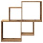 Estante de pared madera ingeniería envejecida 80x15x78,5 cm de , Estantes y estanterías - Ref: Foro24-856610, Precio: 31,22 €...