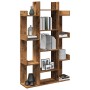 Librería de madera contrachapada envejecida 86x25,5x140 cm de , Librerías y estanterías - Ref: Foro24-856692, Precio: 80,73 €...