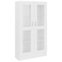 Vitrina de madera contrachapada blanco 82,5x30,5x150 cm de vidaXL, Librerías y estanterías - Ref: Foro24-802759, Precio: 145,...