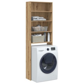 Armario de lavadora roble artisan 64x24x190 cm de , Accesorios para lavadoras y secadoras - Ref: Foro24-856644, Precio: 78,08...