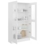 Vitrina de madera contrachapada blanco 82,5x30,5x150 cm de vidaXL, Librerías y estanterías - Ref: Foro24-802759, Precio: 145,...