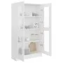 Vitrina de madera contrachapada blanco 82,5x30,5x150 cm de vidaXL, Librerías y estanterías - Ref: Foro24-802759, Precio: 132,...