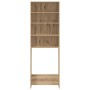 Armario de lavadora roble artisan 64x24x190 cm de , Accesorios para lavadoras y secadoras - Ref: Foro24-856644, Precio: 78,08...