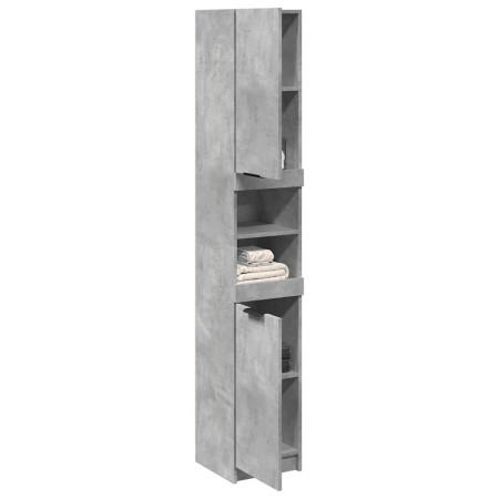 Armario de baño contrachapada gris hormigón 32x34x188,5 cm de , Tocadores de baño - Ref: Foro24-856942, Precio: 80,57 €, Desc...