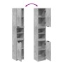 Armario de baño contrachapada gris hormigón 32x34x188,5 cm de , Tocadores de baño - Ref: Foro24-856942, Precio: 80,57 €, Desc...