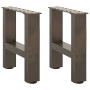 Patas para mesa de centro de acero natural 2 uds 30x(30-31) cm de , Patas para mesas - Ref: Foro24-4013255, Precio: 47,47 €, ...