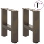 Patas para mesa de centro de acero natural 2 uds 30x(30-31) cm de , Patas para mesas - Ref: Foro24-4013255, Precio: 47,47 €, ...