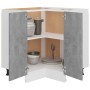 Armario inferior esquina madera de ingeniería gris hormigón de vidaXL, Armarios de cocina - Ref: Foro24-802493, Precio: 94,23...