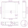 Patas para mesa de centro de acero natural 2 uds 30x(30-31) cm de , Patas para mesas - Ref: Foro24-4013255, Precio: 47,47 €, ...