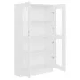 Vitrina de madera contrachapada blanco 82,5x30,5x150 cm de vidaXL, Librerías y estanterías - Ref: Foro24-802759, Precio: 132,...