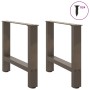 Patas para mesa de centro de acero natural 2 uds 50x(42-43) cm de , Patas para mesas - Ref: Foro24-4013283, Precio: 60,40 €, ...