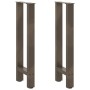 Patas para mesa de centro de acero natural 2 uds 28x(72-73) cm de , Patas para mesas - Ref: Foro24-4013295, Precio: 62,70 €, ...