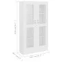Vitrina de madera contrachapada blanco 82,5x30,5x150 cm de vidaXL, Librerías y estanterías - Ref: Foro24-802759, Precio: 132,...