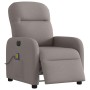 Sillón reclinable de masaje eléctrico tela gris taupe de , Sillones - Ref: Foro24-3302969, Precio: 242,01 €, Descuento: %