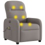Sillón reclinable de masaje eléctrico tela gris taupe de , Sillones - Ref: Foro24-3302969, Precio: 242,01 €, Descuento: %