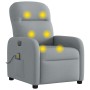 Sillón reclinable de masaje eléctrico tela gris claro de , Sillones - Ref: Foro24-3302962, Precio: 247,46 €, Descuento: %