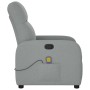Sillón reclinable de masaje de tela gris claro de , Sillones - Ref: Foro24-4015532, Precio: 202,28 €, Descuento: %
