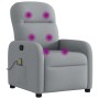 Sillón reclinable de masaje de tela gris claro de , Sillones - Ref: Foro24-4015532, Precio: 202,28 €, Descuento: %