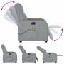 Sillón reclinable de masaje de tela gris claro de , Sillones - Ref: Foro24-4015532, Precio: 202,28 €, Descuento: %