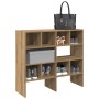 Zapateros 2 uds apilables roble artesanal 89,5x30x40 cm de , Organizadores de vestidores y perchas de barra - Ref: Foro24-858...