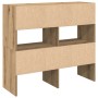 Zapateros 2 uds apilables roble artesanal 89,5x30x40 cm de , Organizadores de vestidores y perchas de barra - Ref: Foro24-858...
