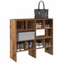 Zapateros 2 uds apilables madera vieja 89,5x30x40 cm de , Organizadores de vestidores y perchas de barra - Ref: Foro24-858854...