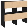Zapateros 2 uds apilables roble negro 89,5x30x40 cm de , Organizadores de vestidores y perchas de barra - Ref: Foro24-858842,...