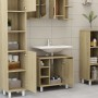 Armario de baño madera contrachapada color roble 60x32x53,5 cm de vidaXL, Muebles de baño - Ref: Foro24-802636, Precio: 50,78...